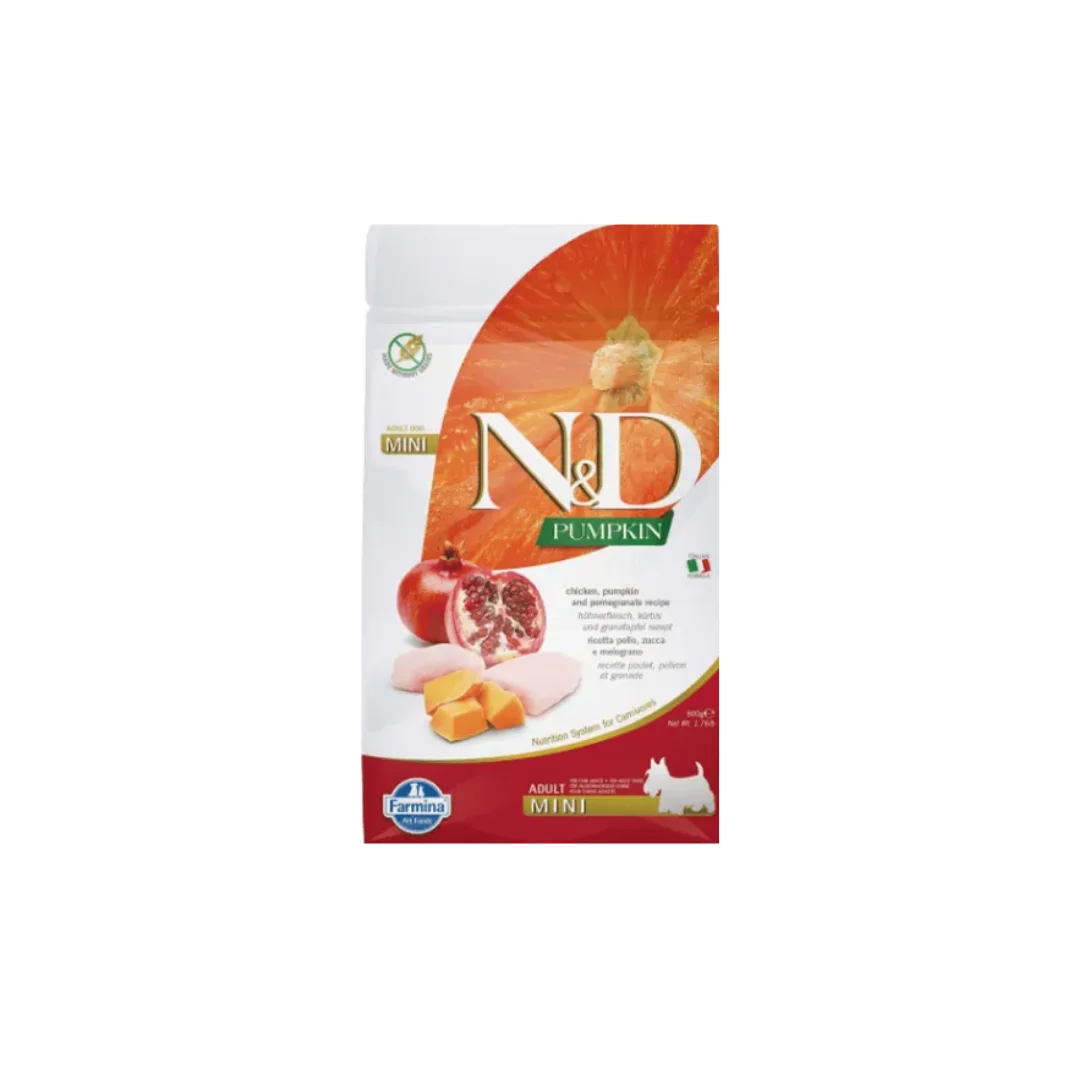 Farmina N&D Grain Free Mini Breed Adult Dry Dog Food-Chicken & Pomegranate-2.5kg